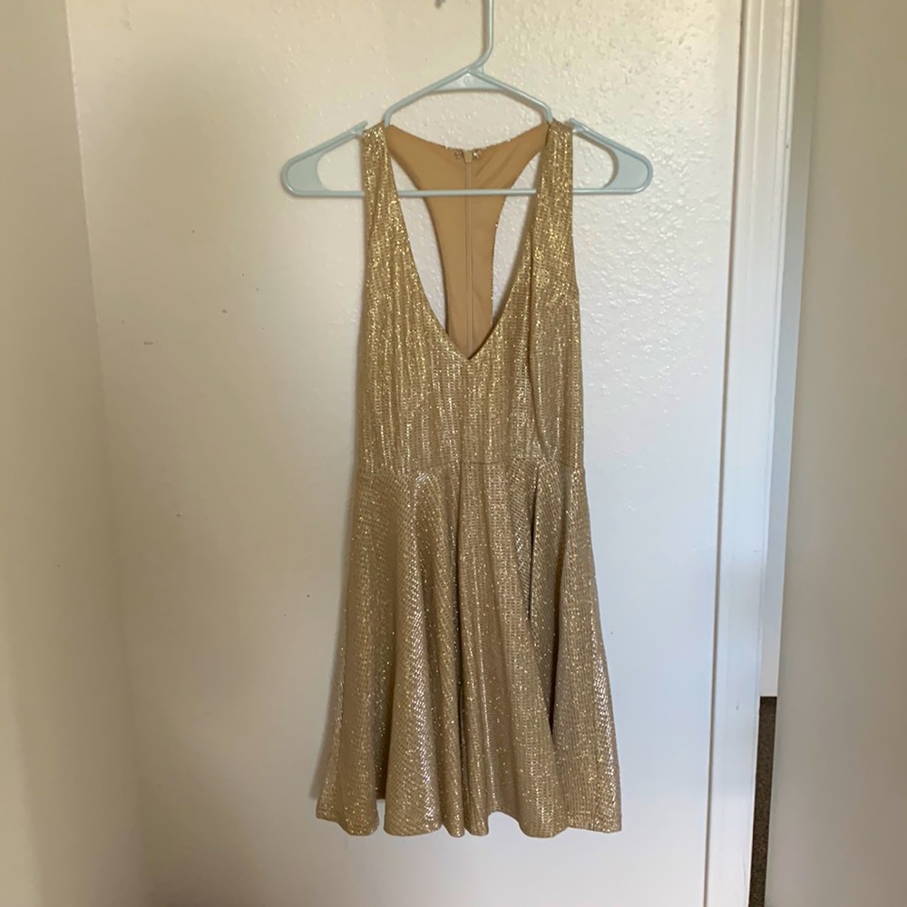 Lulus gold dress